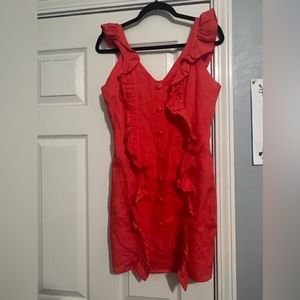 Red Dress with Buttons from South -tags still on it. Size medium